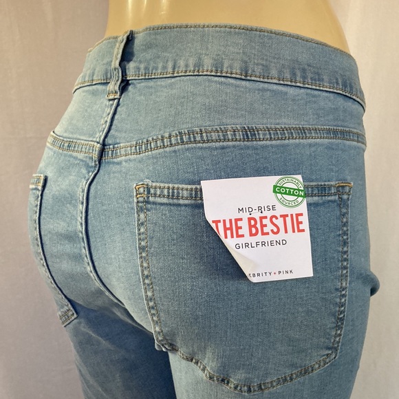 CLEARANCE CELEBRITY PINK Jeans”THE BESTIE”Girlfriend Distressed Ripped Sz 24 NWT - Picture 10 of 10